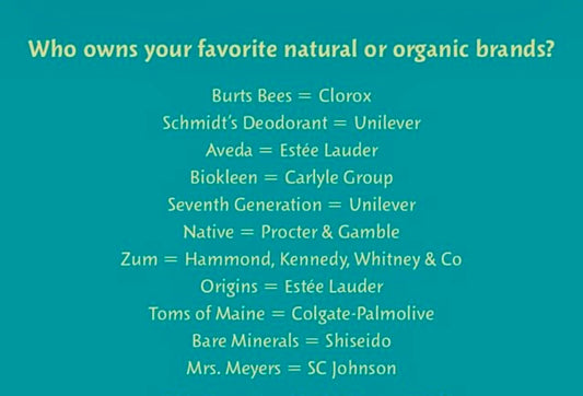 Who owns your favorite 'natural' brands?
