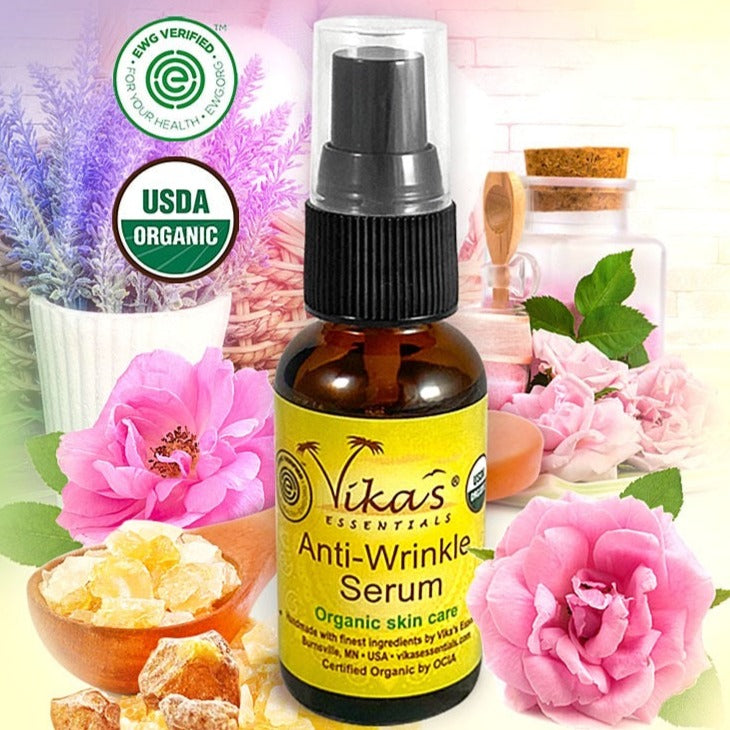 Anti-Wrinkle Serum - USDA Certified Organic. SALE - 20% OFF!